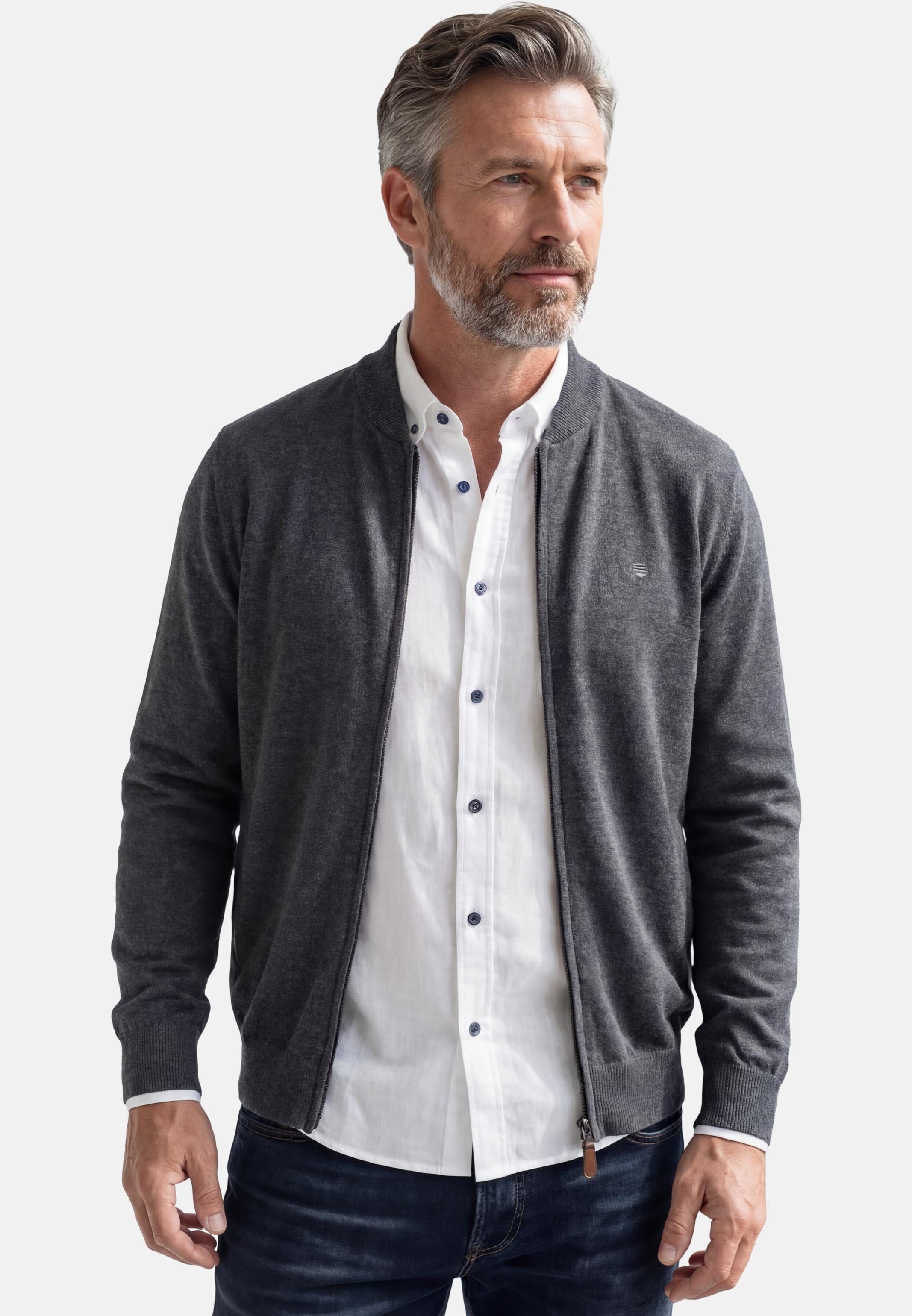 Redmond Strickjacke Basic (1-tlg) Strickjacke - Baumwolle - Atmungsaktiv - Weicher Feinstrick