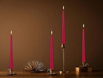 BRUBAKER Spitzkerze für Kerzenständer und Kerzenhalter - (Leuchterkerzen Set, 4-tlg), lange, tropffreie Deko Kerzen mit langer Brenndauer