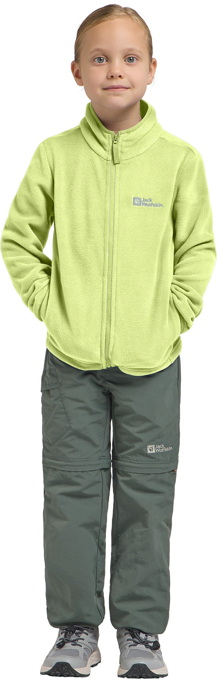 Jack Wolfskin Fleecejacke TAUNUS JACKET K Winddicht, wärmend, atmungsaktiv, Übergangsjacke, für Kinder