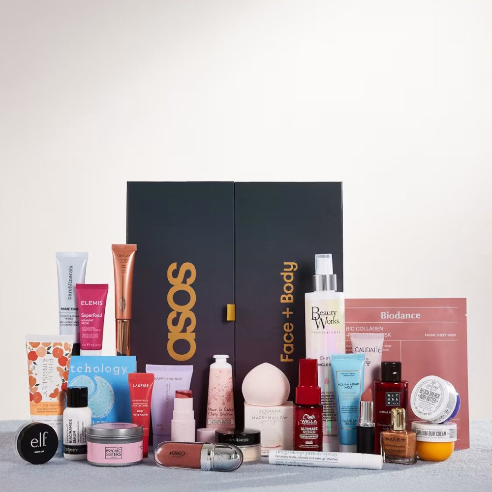Asos Календари ASOS Face + Body Календари 2025 – 26 Beauty-Highlights (26-tlg), 26 Beauty-Produkte, 15 Full Sizes – limitierte Edition