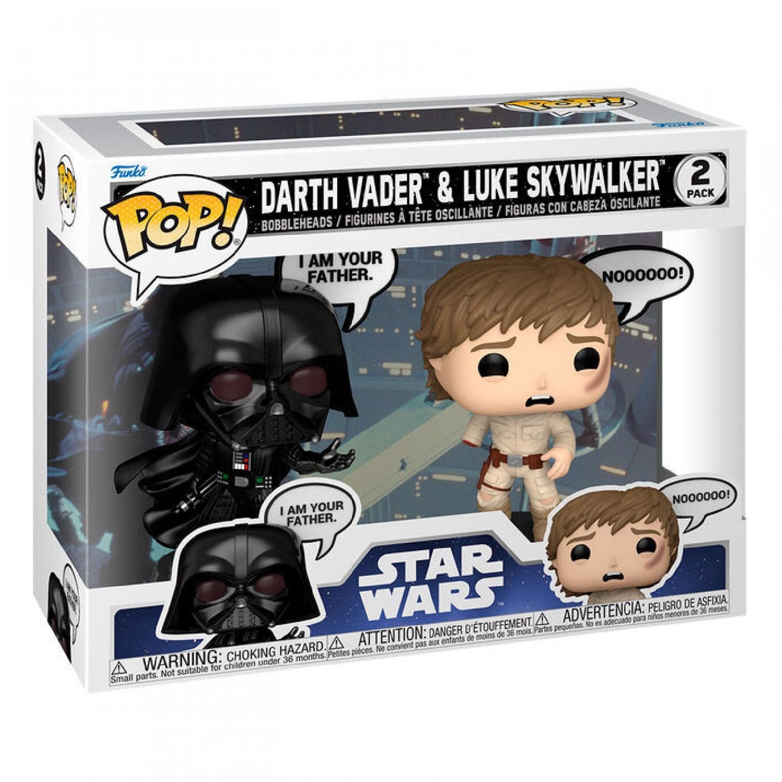 Funko Sammelfigur POP pack 2 figures Star Wars Darth Vader & Luke Skywalker