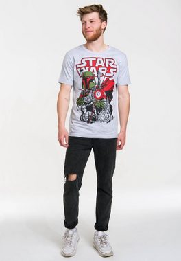 LOGOSHIRT T-Shirt Boba Fett - Krieg der Sterne mit kultigem Frontprint