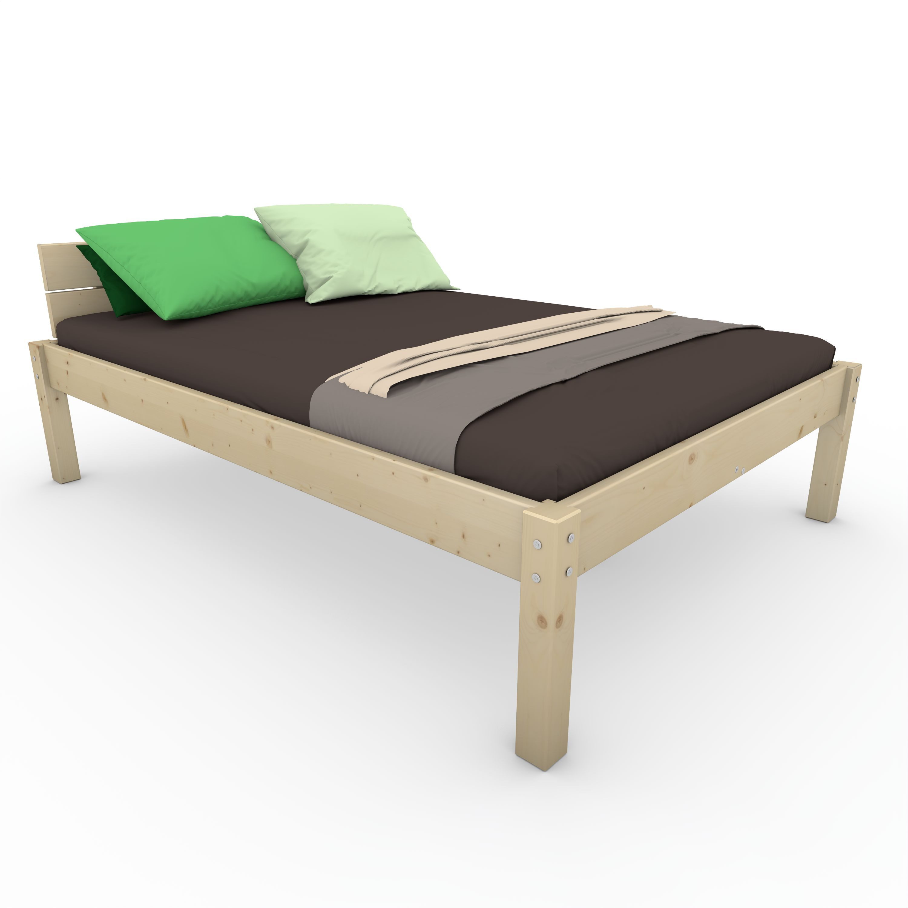 TUGA-Holztech Massivholzbett Pfostenbett Massivholzbett "Daybett" 90 x 190 günstig online kaufen