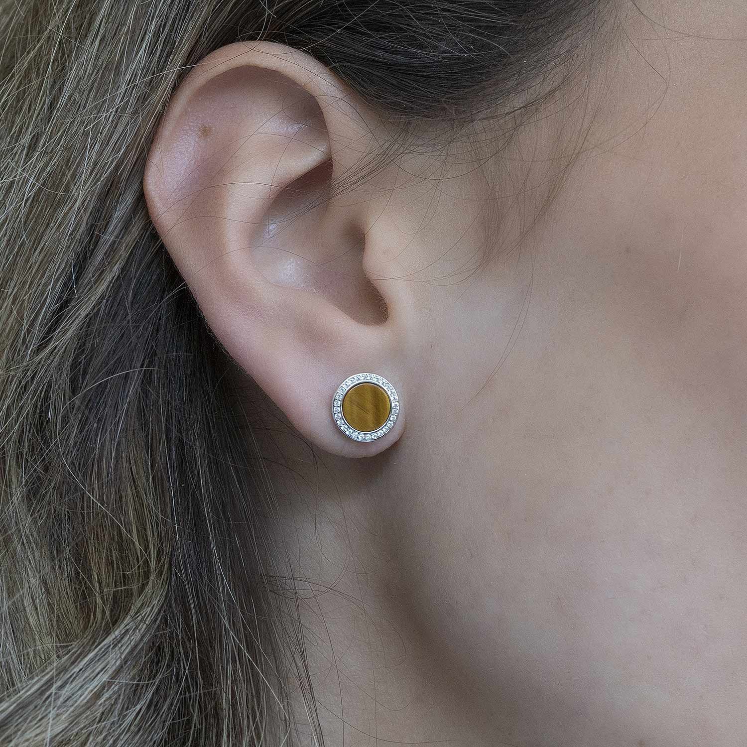 Materia Paar Ohrstecker Damen Ohrringe Tigerauge günstig online kaufen