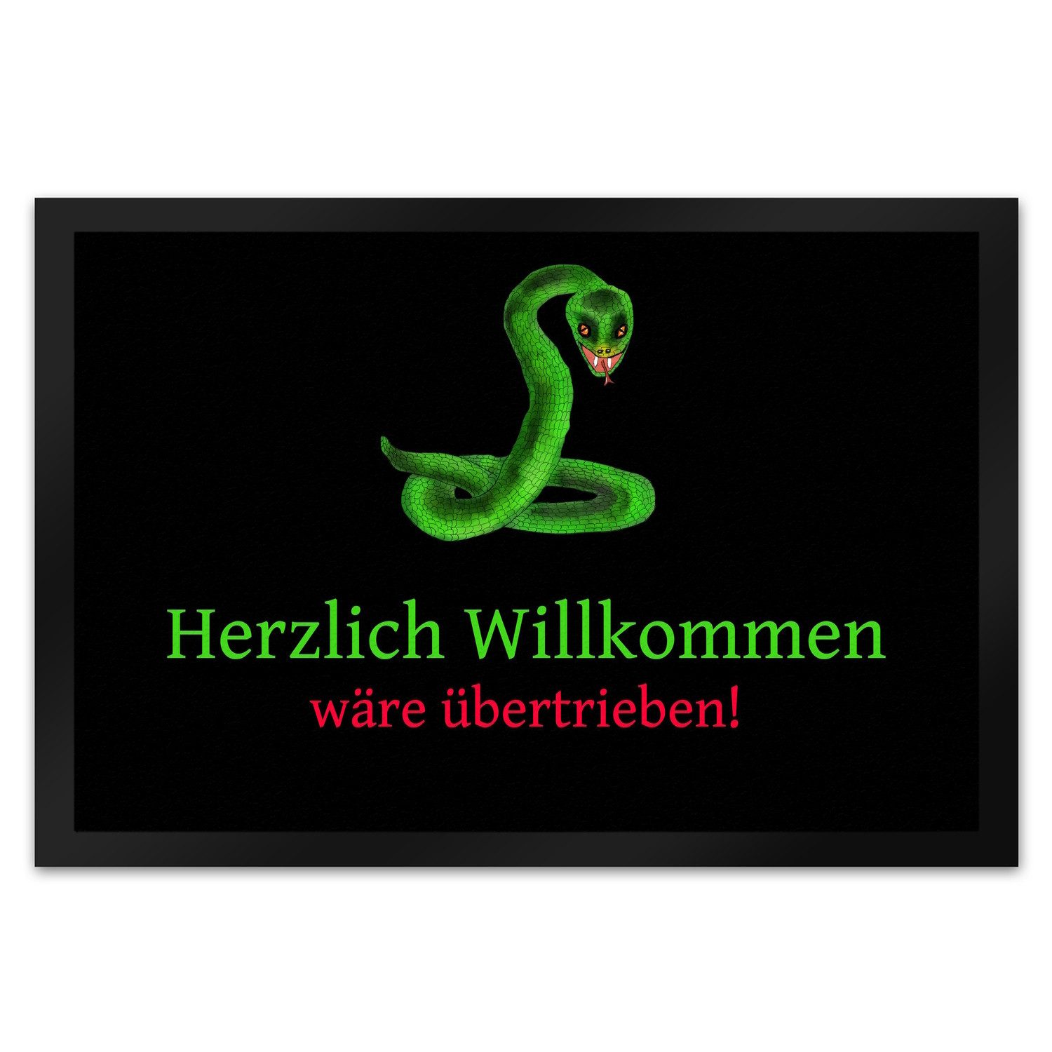 speecheese Fußmatte Herzlich Willkommen wäre übertrieben Fußmatte XL in 40x60 cm mit