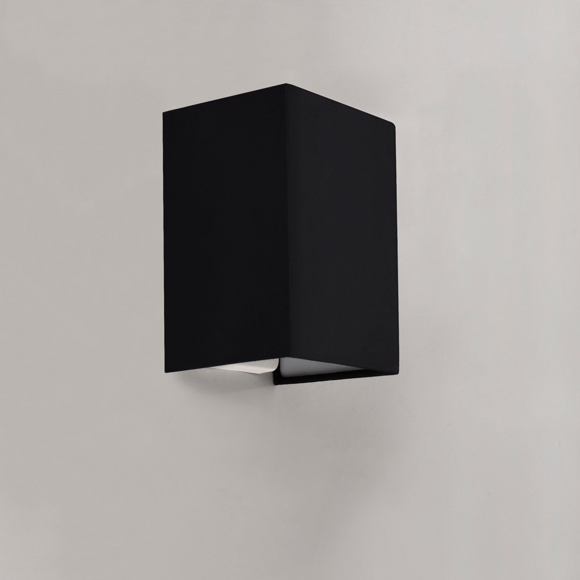lux.pro Wandleuchte, »Schwerin« 1xE27 aus Leinen eckig Schwarz