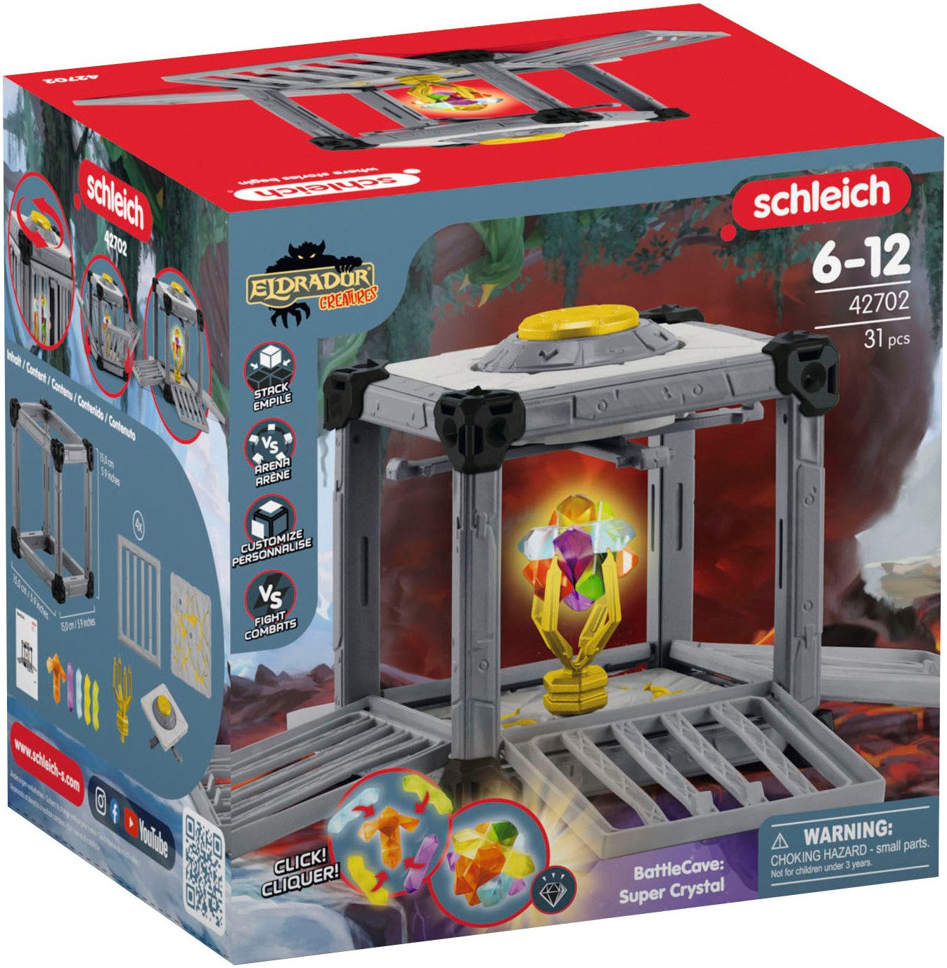 Schleich® Spielfigur ELDRADOR® CREATURES, BattleCave Superkristalle (42702)
