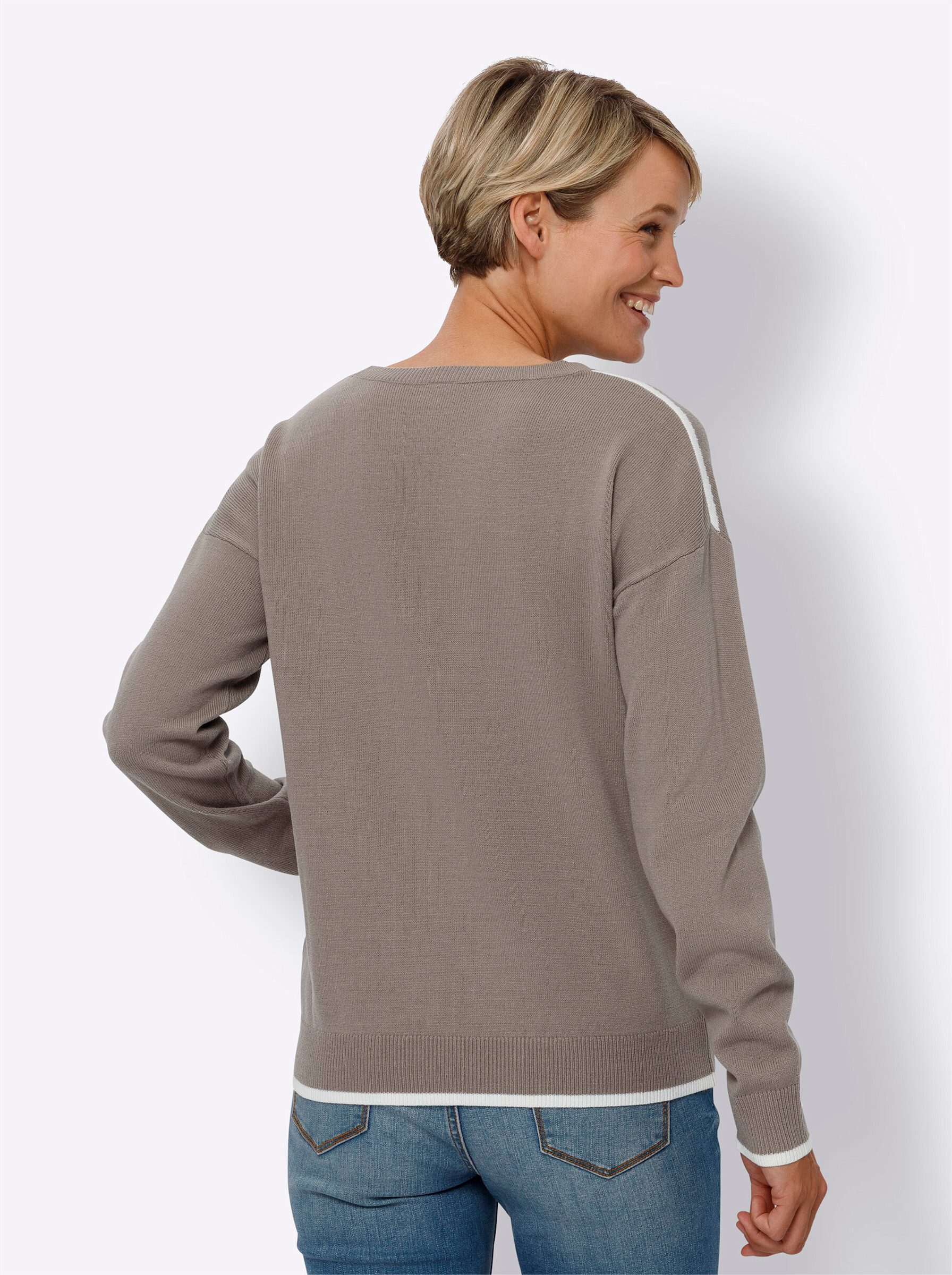 Sieh an! Strickpullover Langarm-Pullover günstig online kaufen