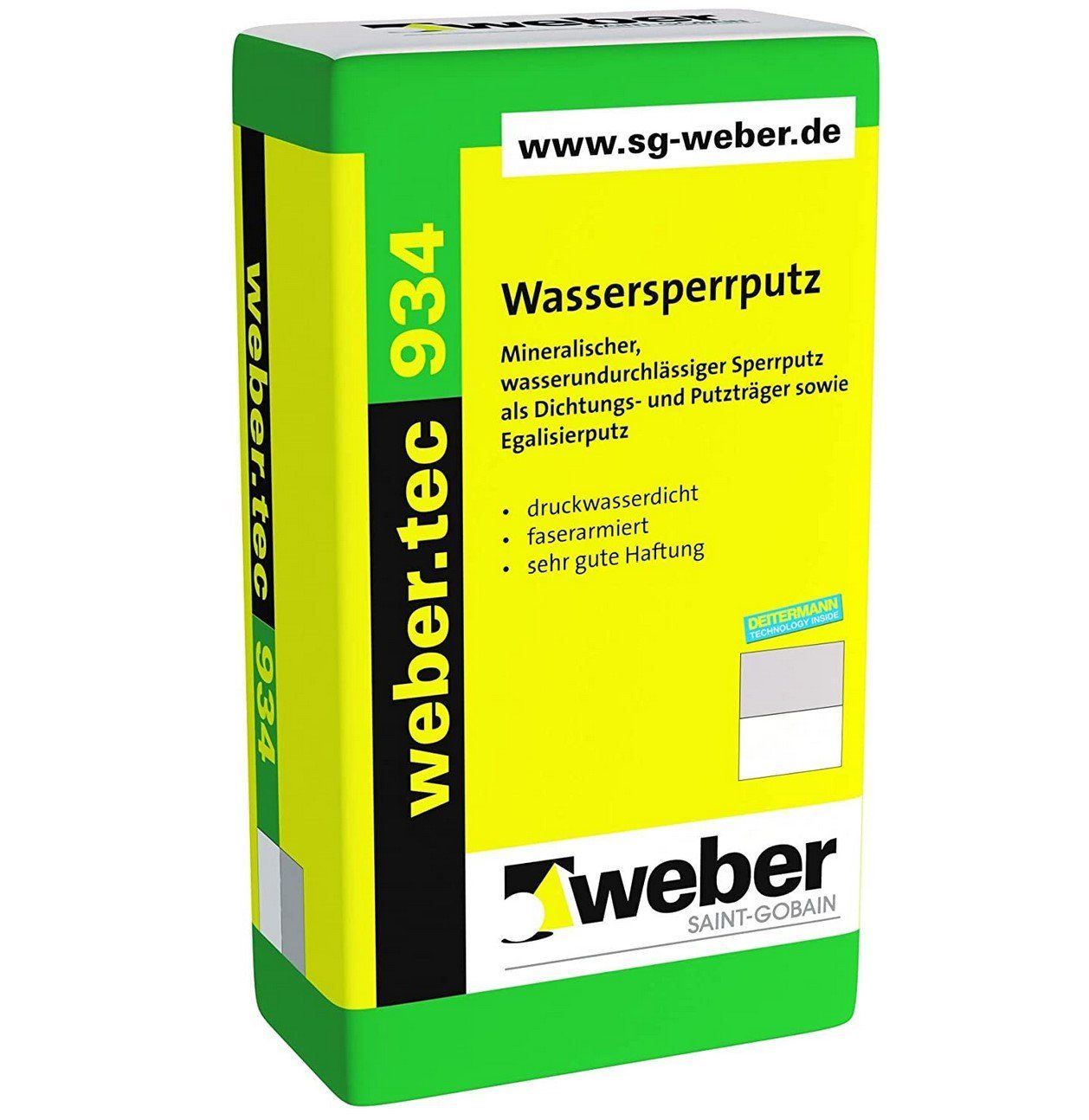 Dichtstoff weber.tec 934 Wassersperrputz, 25 kg