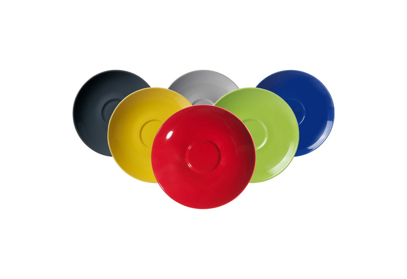 Ritzenhoff & Breker Untertasse Doppio Kaffeeuntertassen ø 16 cm 6er Set, (6 St)