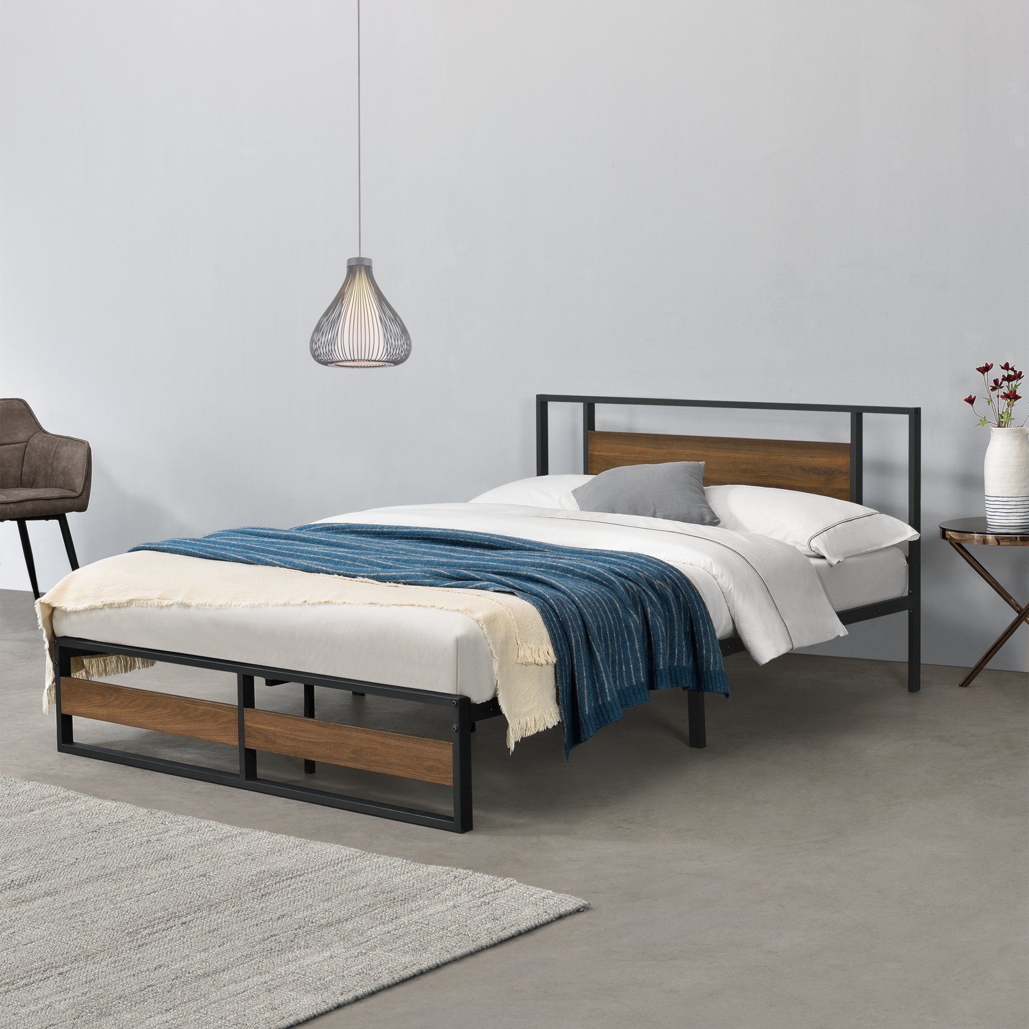 en.casa Metallbett, »Villach« Bettgestell Ehebett in günstig online kaufen