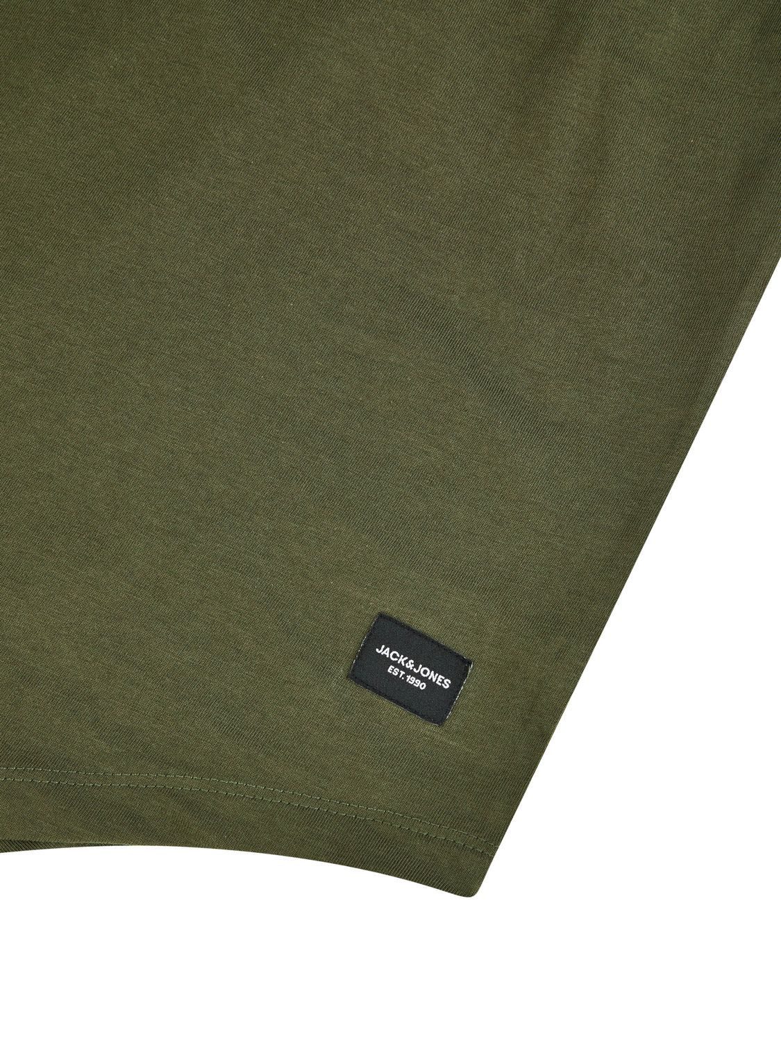 Jack & Jones T-Shirt Herren Basicshirt JJENOA 3er Pack Regular Fit (Vorteilspack, 3-tlg) Kurzarm Tee Shirt mit Rundhalsausschnitt aus 100% Baumwolle – Bild 5 von 5