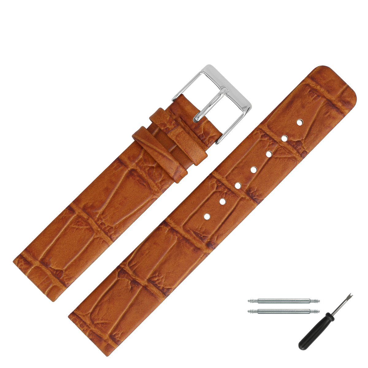MARBURGER Uhrenarmband 12mm Leder Alligator Prägung günstig online kaufen