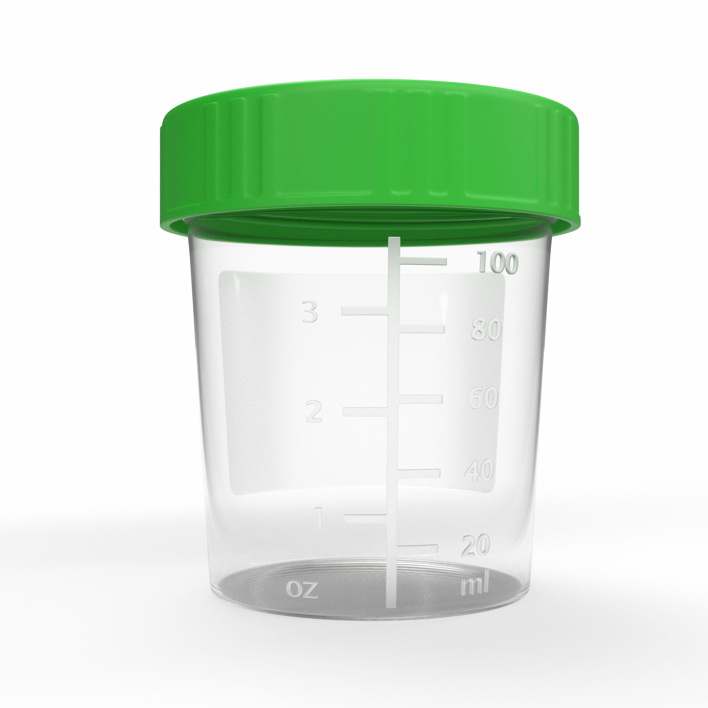 Horn Medical Urin-Flasche Horn Medical Urinbecher mit Schraubverschluss 125ml (Becher für (Harn) Proben u.a., 1 St., auslaufsicher dank dichtem Schraubdeckel), unsteril, standfest aus stabilem Polypropylen
