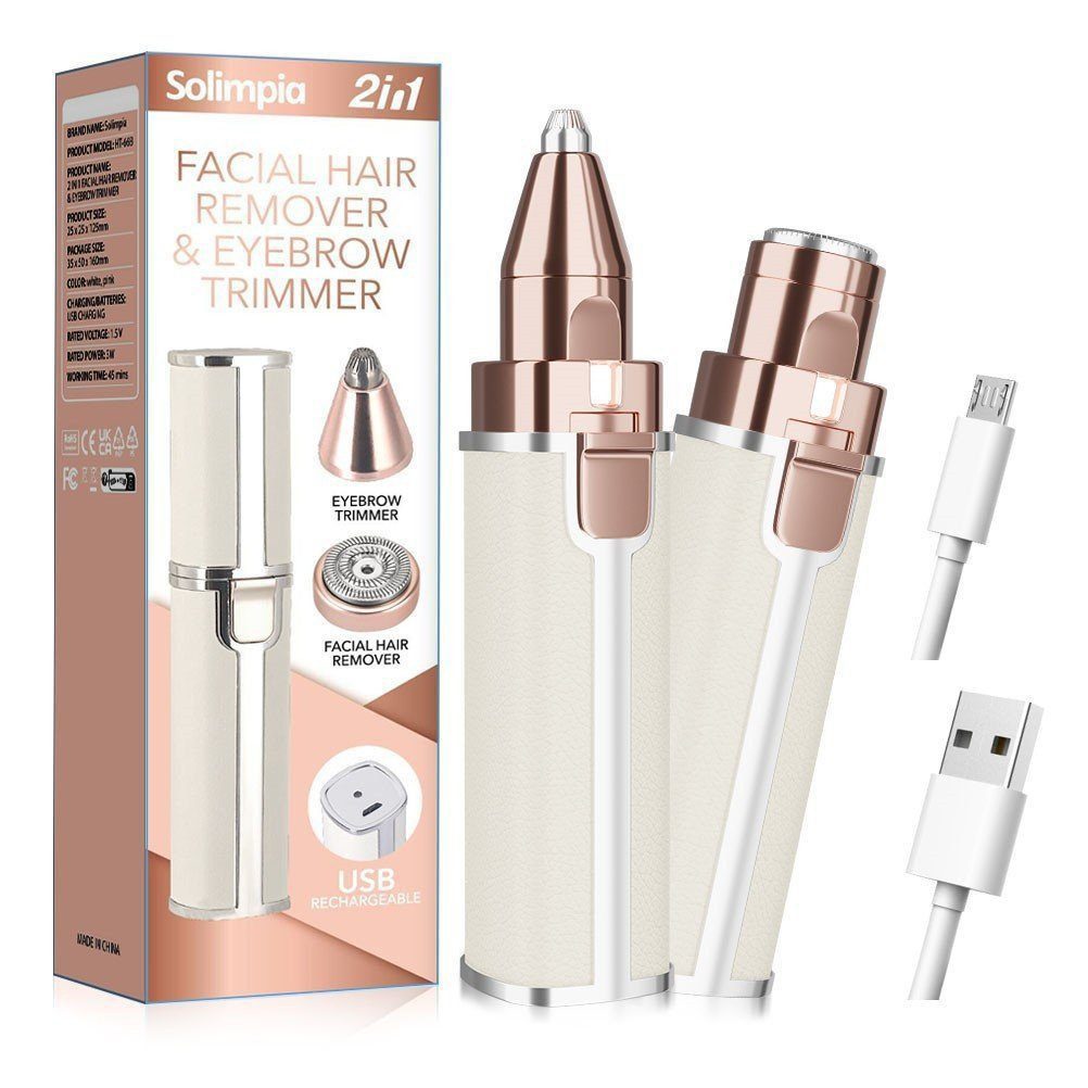 Scttomon Gesichtsepilierer HT-668, Aufsätze: 1 St., 2 in 1, Wet&Dry