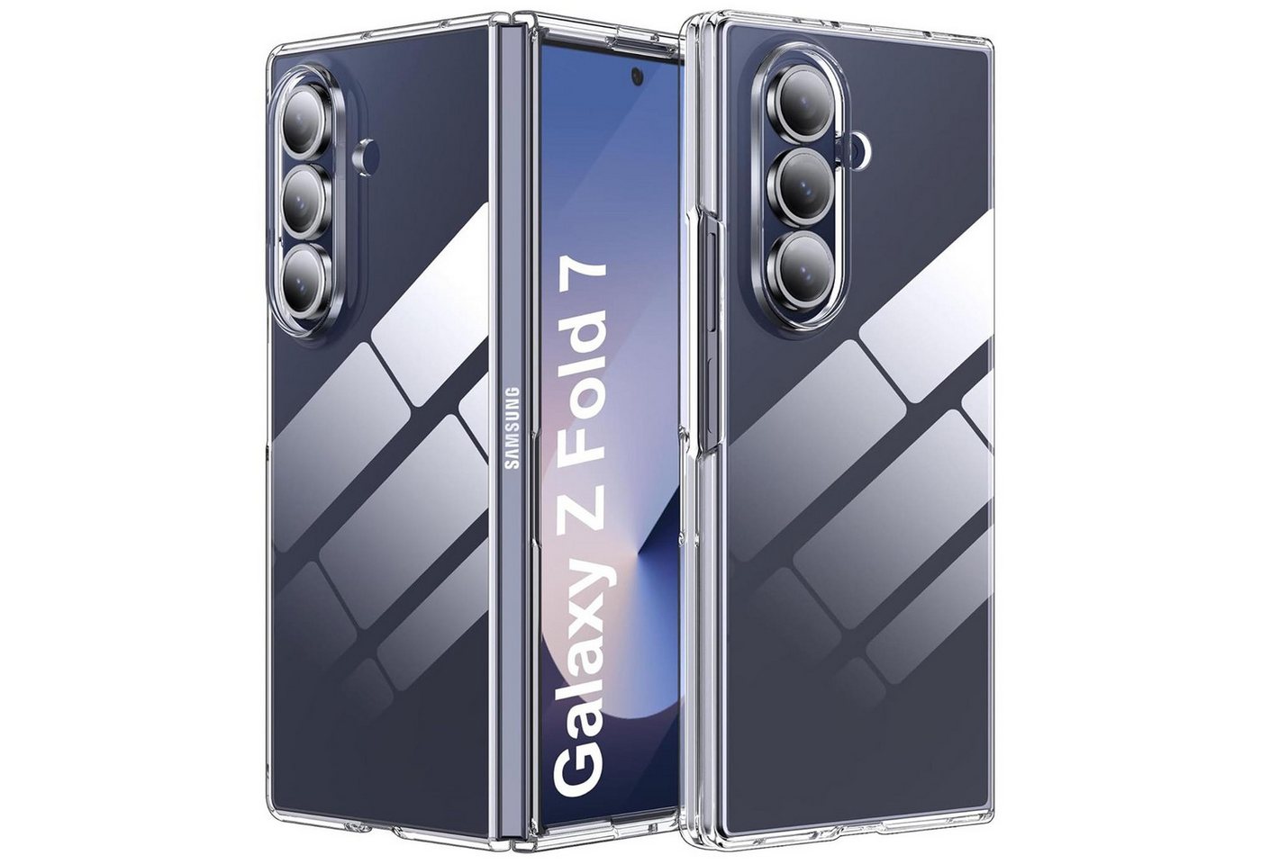 CoolGadget Handyhülle Silikon Handy Hülle Slim für Samsung Galaxy Z Fold 7, dünne TPU Schutzhülle Case in transparent / durchsichtig