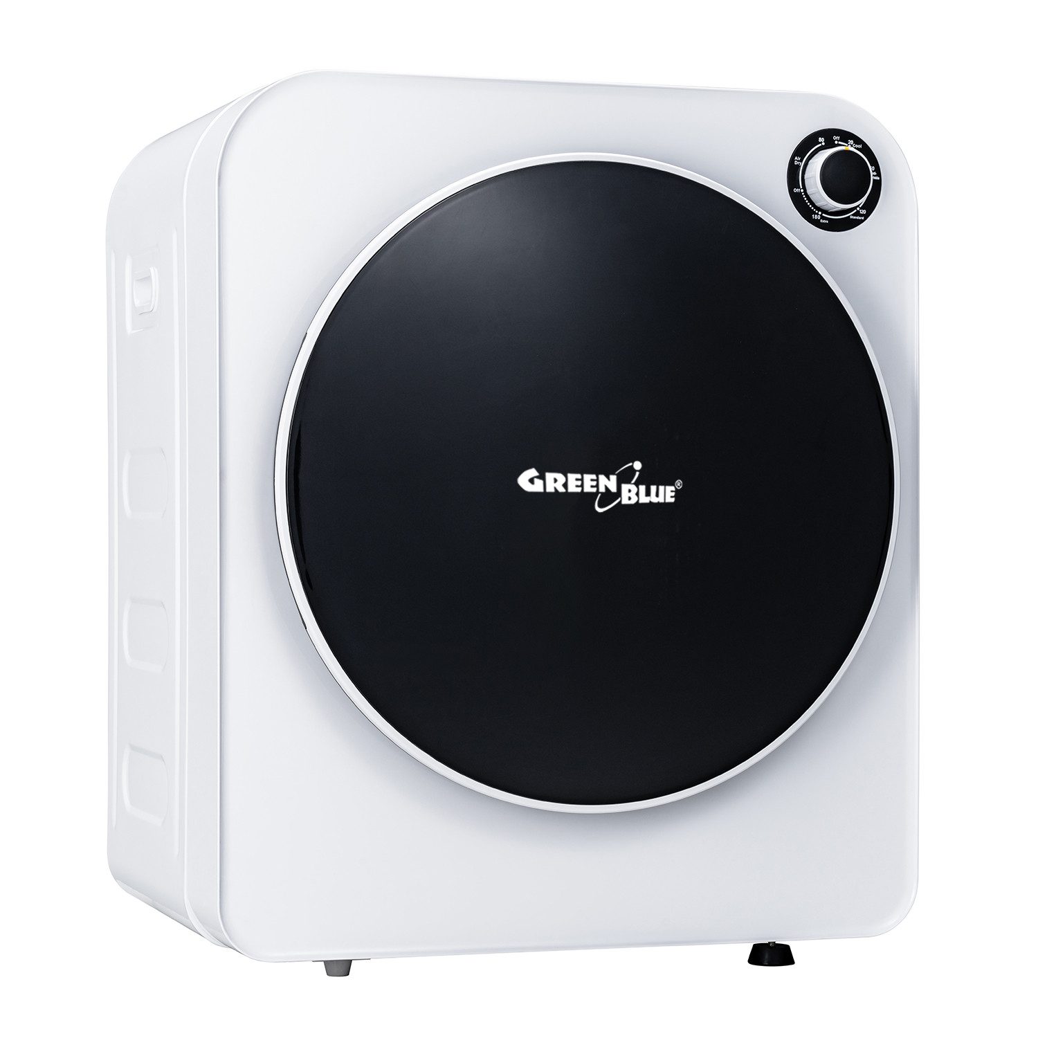 GreenBlue Elektrischer Wäschetrockner GB410 Kompakter Ablufttrockner 830 W 3 kg 5 Programme, 20–180 Min Timer, platzsparend für kleine Wohnungen & Haushalt