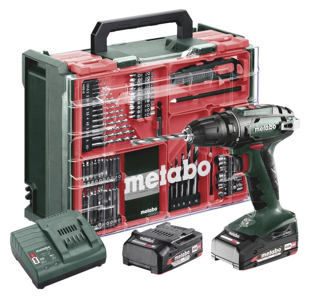metabo Akku-Schrauber Akku-Bohrschrauber 602207710, inkl. 2. Akku, bürstenlos, inkl. Koffer, inkl. Ladegerät, mit Zubehör