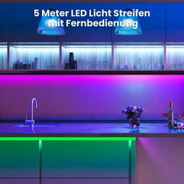 Northpoint LED-Streifen 5m mit Musiksensor 20W kürzbar mit Infrarot Fernbedienung IP65