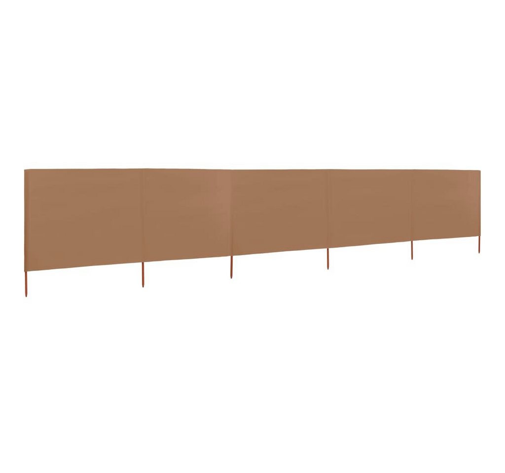 Thumbnail - furnicato Seitenmarkise 5-teiliges Windschutzgewebe 600 x 120 cm Taupe (1-St)