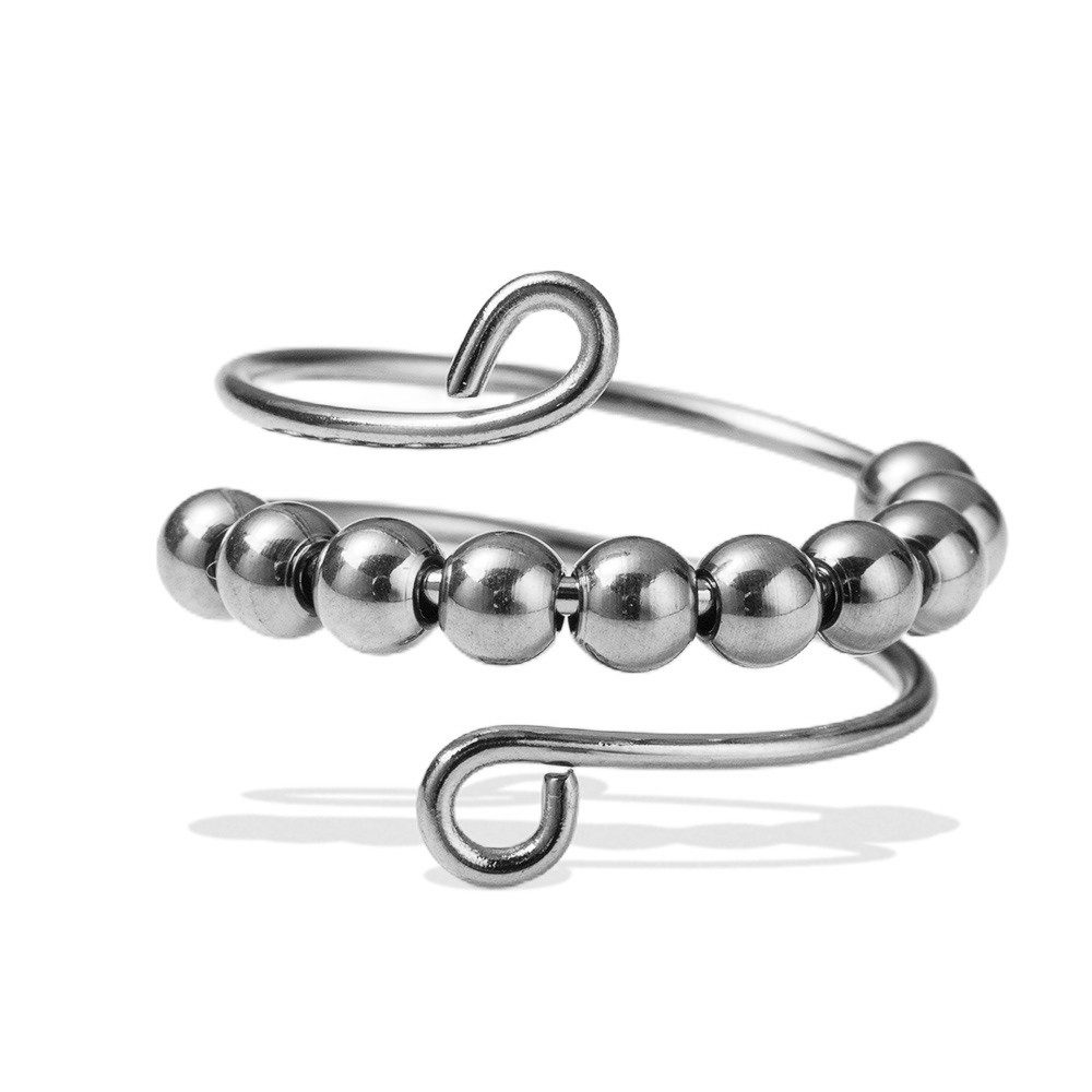 Fingerring Schmuck Geschenk Edelstahl Ring Anti-Stress Meditationsring