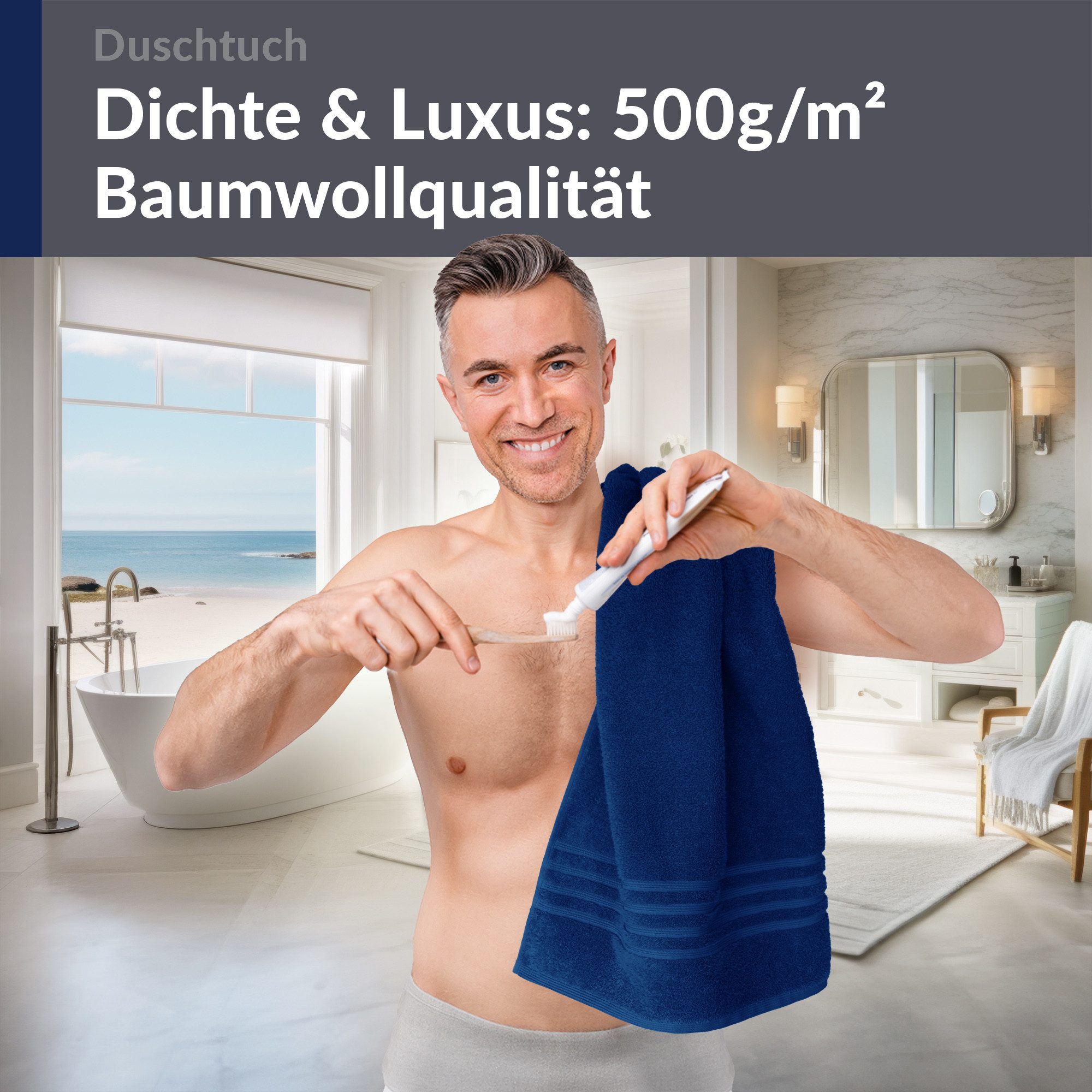 Lashuma Duschtuch - Duschhandtuch London, Frottee günstig online kaufen