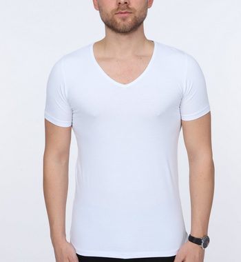 NAHLE Unterhemd 3er Pack Business Unterhemd mit Kurzarm und V-Ausschnitt für Herren (3-St)