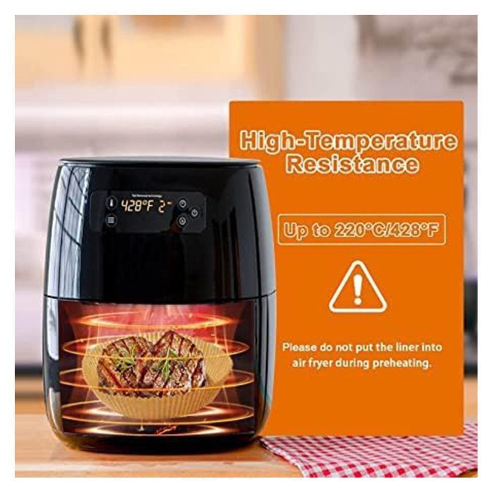 FELIXLEO Backpapier 100 Blatt 25 cm Backpapier für Heißluftfritteusen