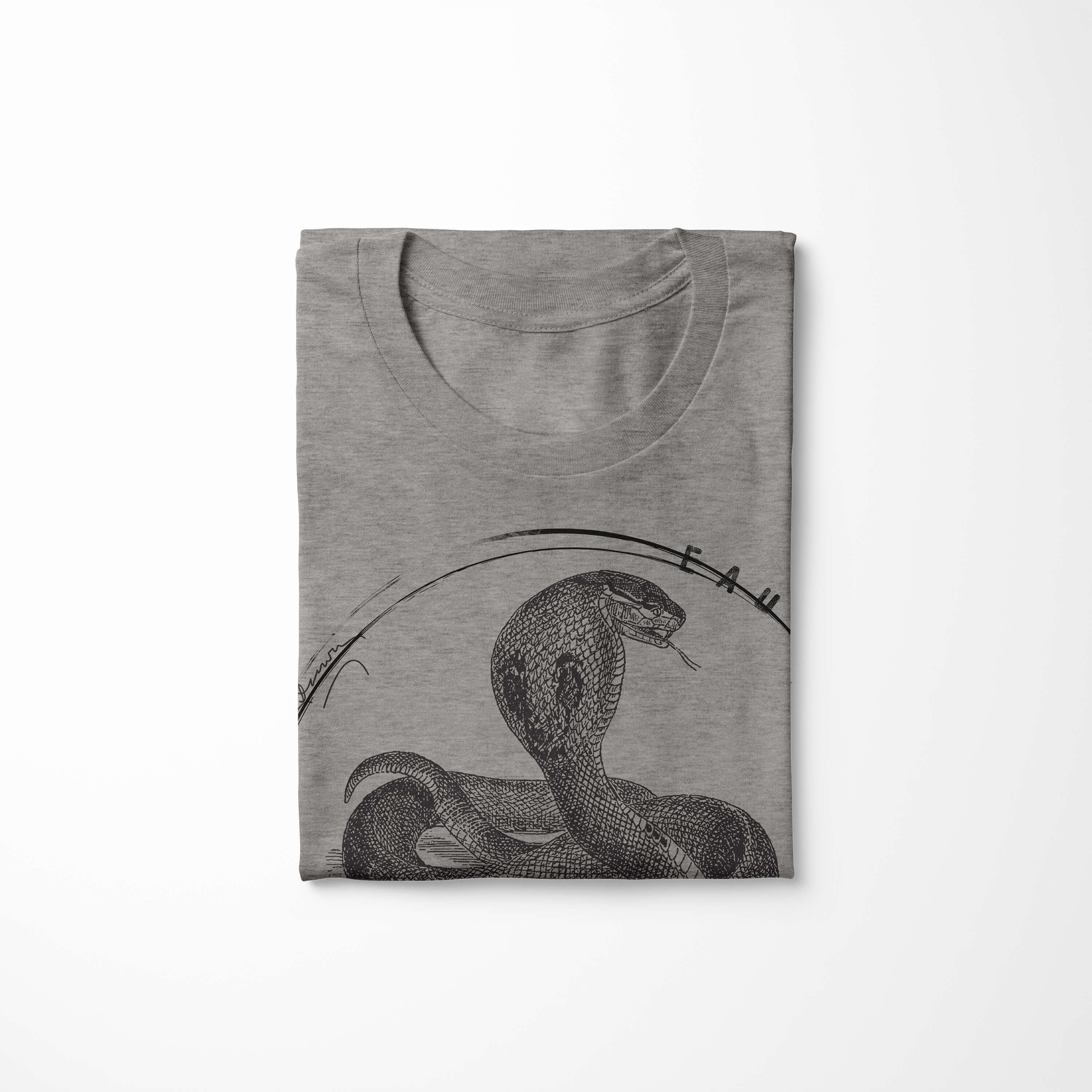 Evolution Kobra T-Shirt Ash T-Shirt Herren Art Sinus