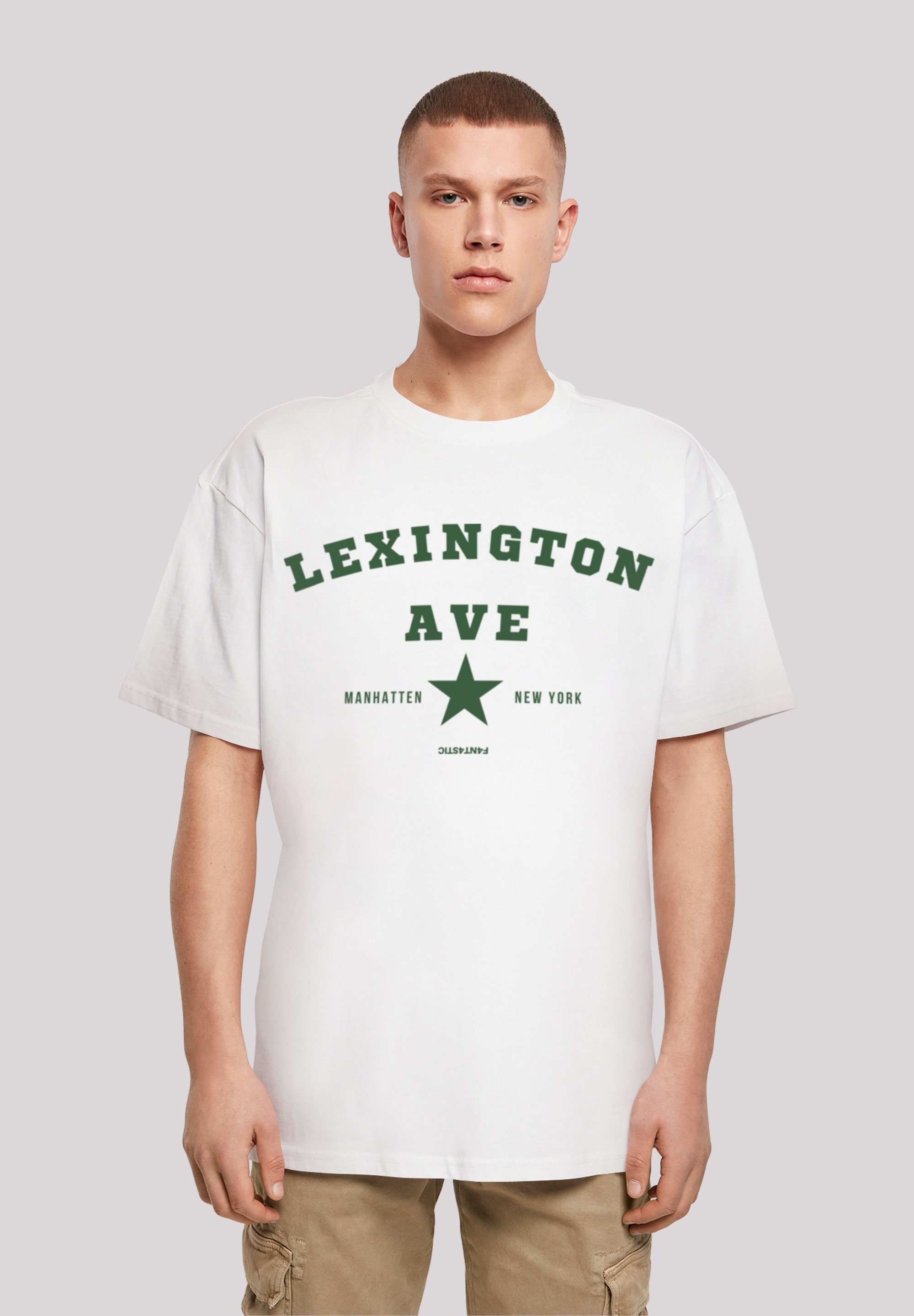 F4NT4STIC T-Shirt Lexington Ave TEE weiß Print OVERSIZE