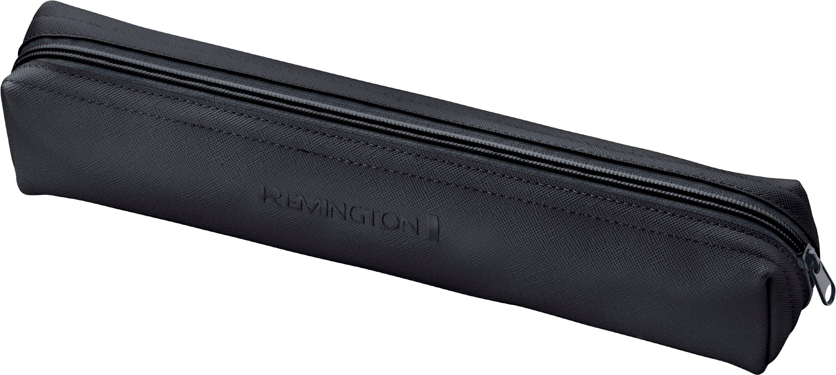Remington Glätteisen Silk, S9600, Haarglätter Doppelschicht-Keramik-Beschichtung, mit Seidenproteinen für Locken, Wellen & zum Glätten rot|schwarz