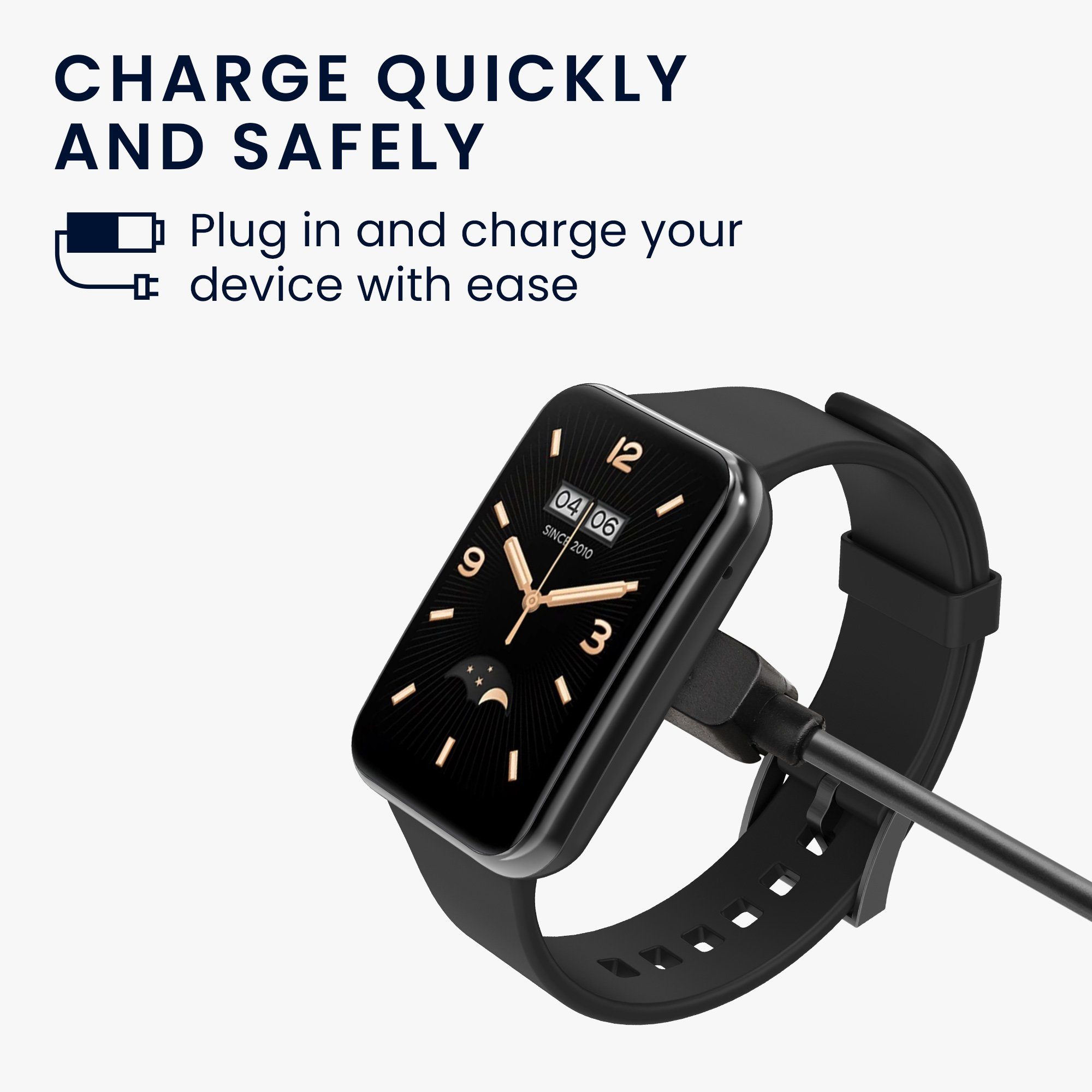 kwmobile Smartwatch Ladekabel für Xiaomi Mi Band 7 Pro / Poco Watch / Redmi Smartphone-Ladegerät (1-tlg., USB Ladekabel für Smartwatch Aufladekabel - Fitnesstra – Bild 2 von 5