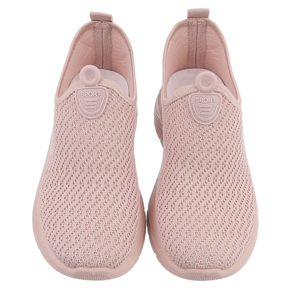 Ital-Design Damen Low-Top Freizeit Slipper (88851304) Keilabsatz/Wedge Sneakers Low in Altrosa – Bild 4 von 5