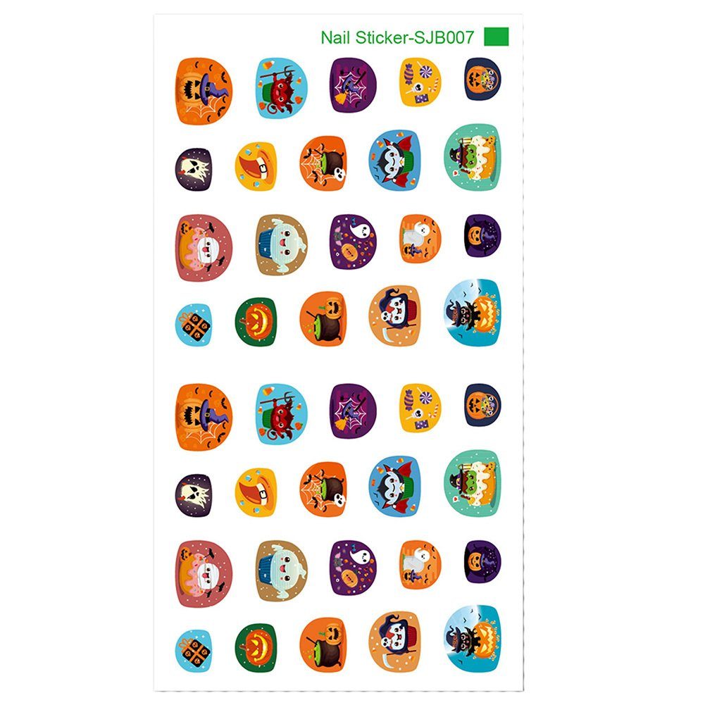 Blusmart Kunstfingernägel Nagelaufkleber Mit Cartoon-Mustern Für Kinder, Wasserfest, Abnehmbar sjb007