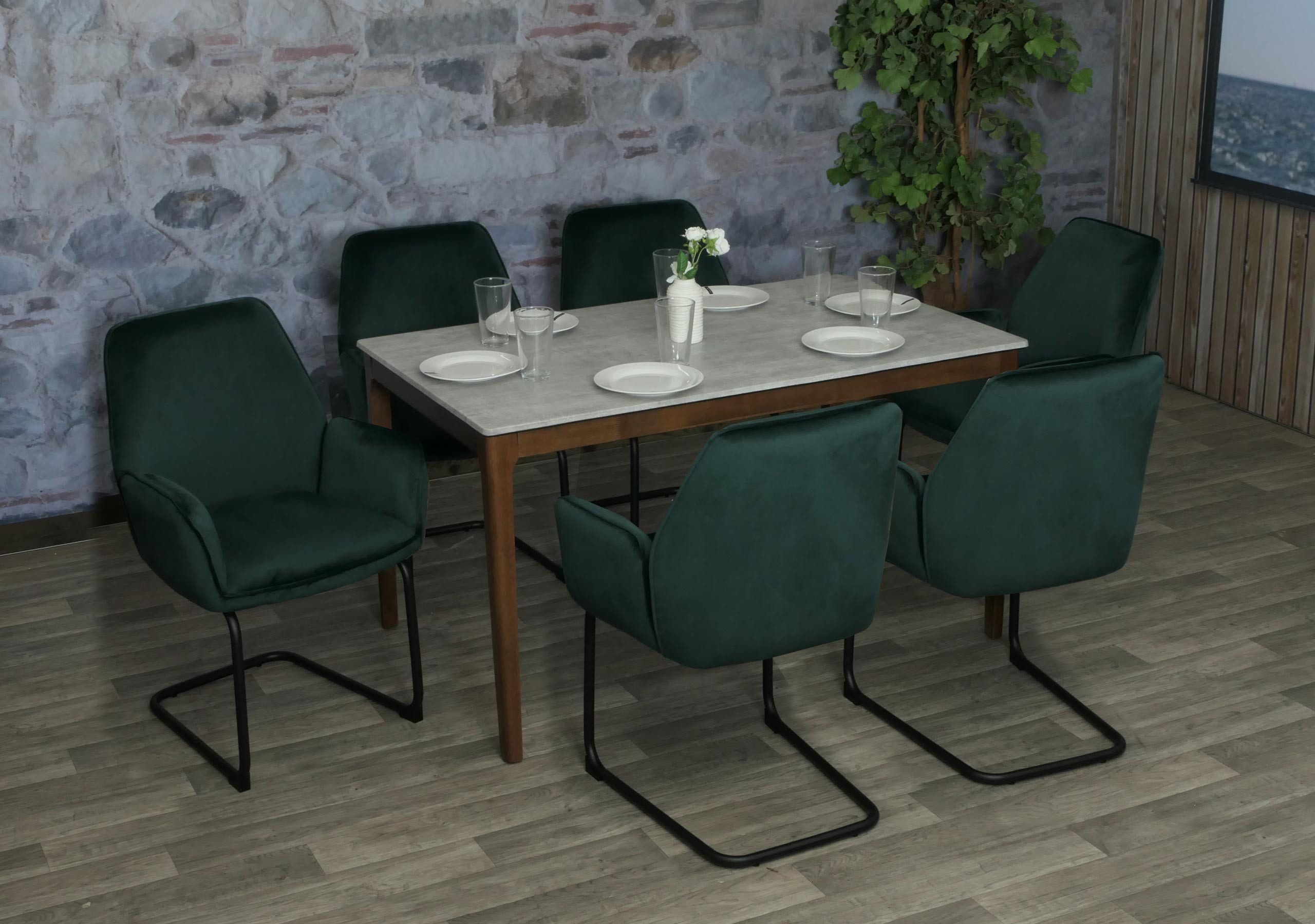 MCW Freischwinger MCW-G67-FS-6 (6er-Set, 6 St), Abgerundete Ecken, Mit Fußbodenschonern