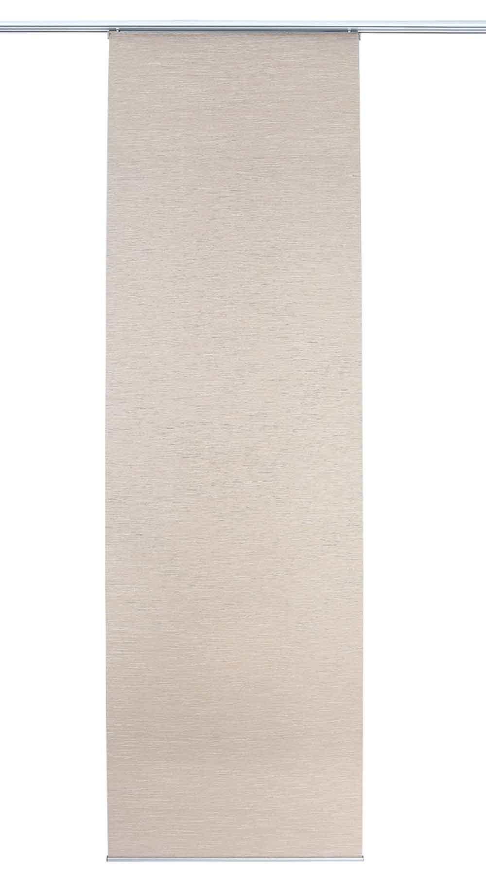 Gardinenbox Schiebegardine (1 St), Klettband, blickdicht, strukturiert gerader Fall Paneelwagen Alu Beschwerung