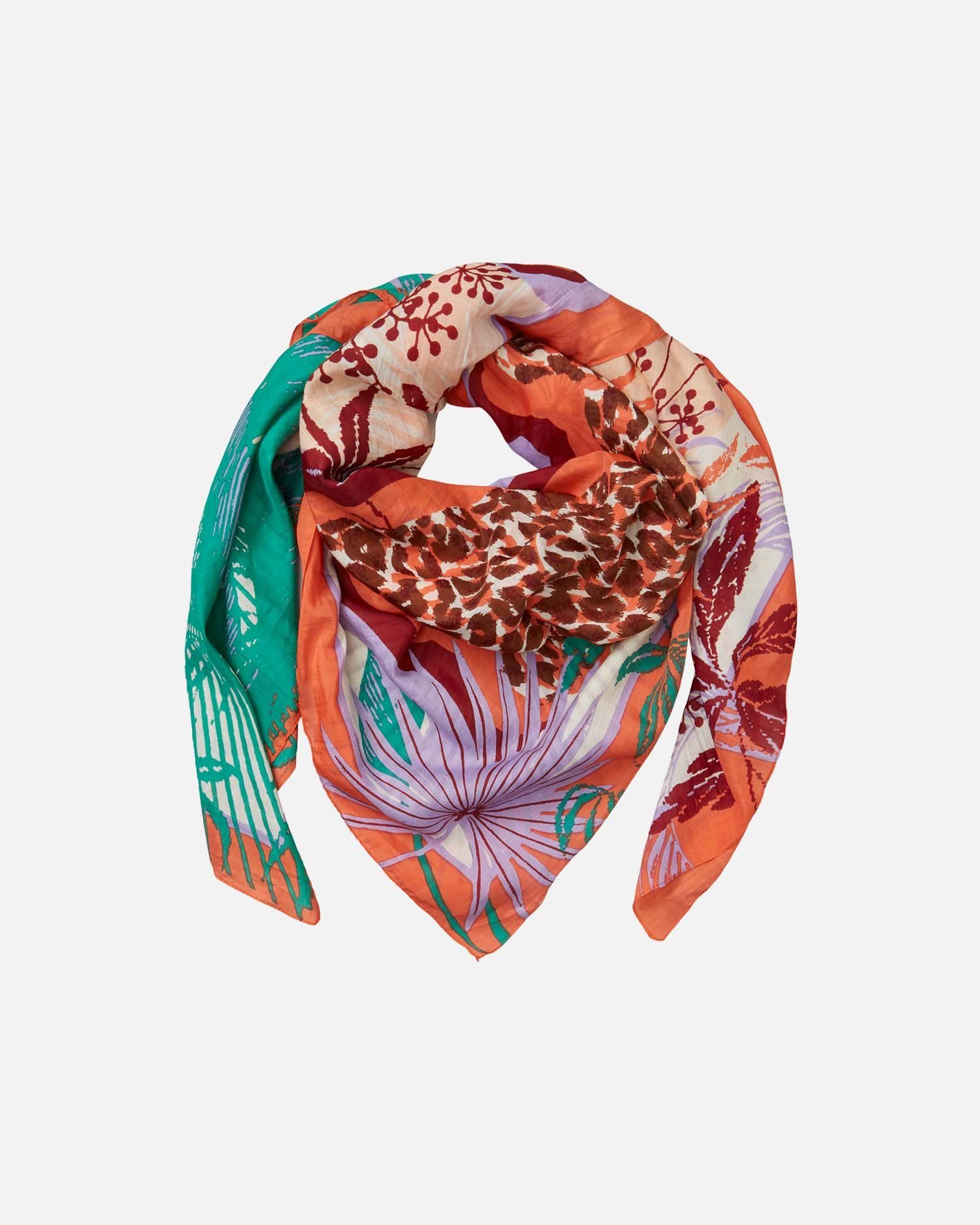 Modeschal Lehua Sico Schal Damen Halstuch - Sommerschal aus Baumwolle 140x140 cm