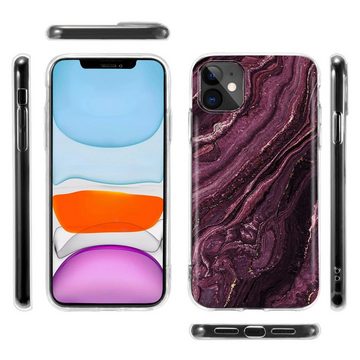 CoolGadget Handyhülle Marmor Slim Case für iPhone 11 6,1 Zoll, Hülle Dünne Silikon Schutzhülle für Apple iPhone 11 Hülle