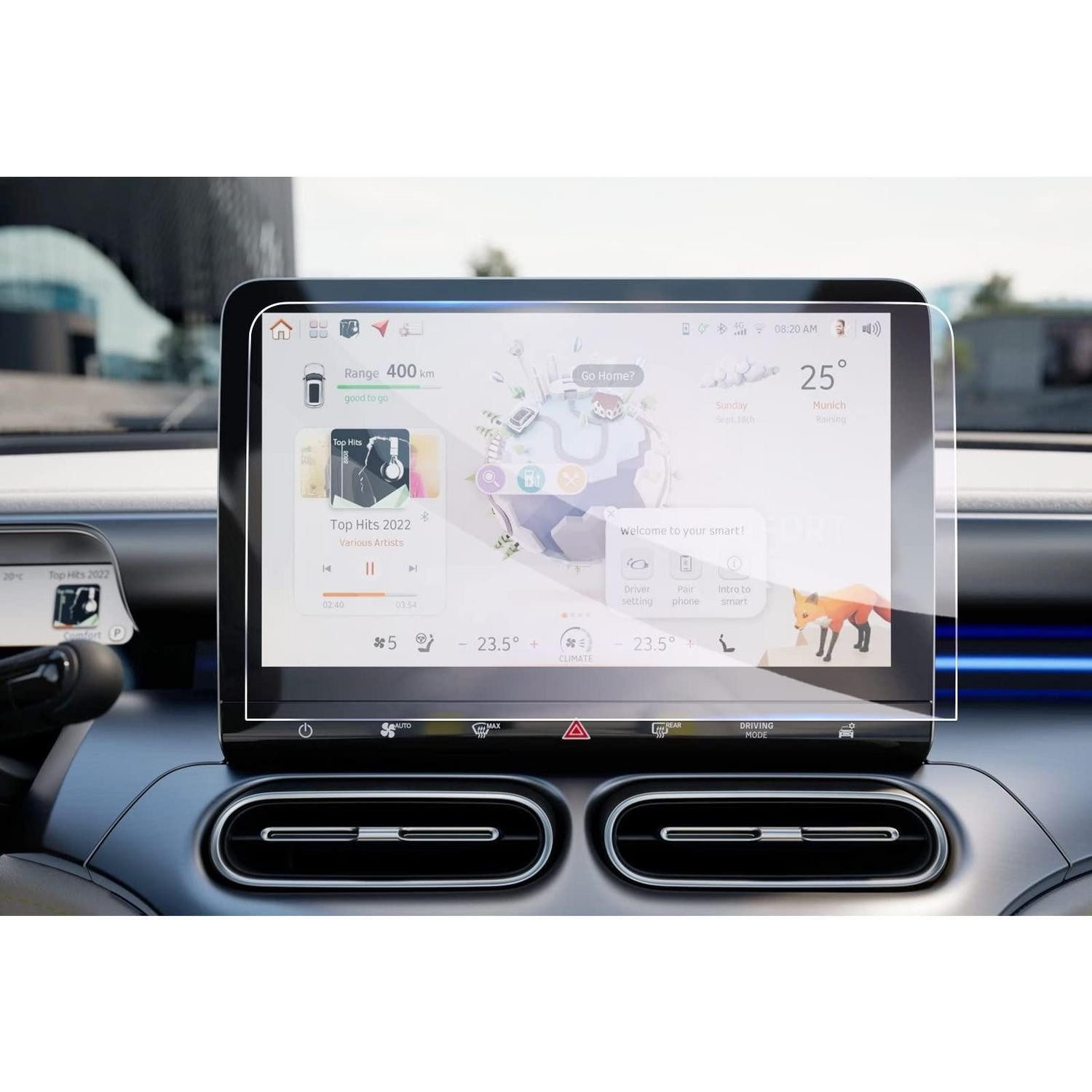 LuxusKollektion Displayschutzfolie Displayschutzfolie 12,8" Smart #1 #3, 1 Stück