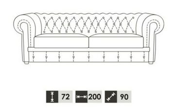 JVmoebel Chesterfield-Sofa Klassische Sofagarnitur 3+2+1 Sitzer Chesterfield Design Modern Neu, Made in Europe