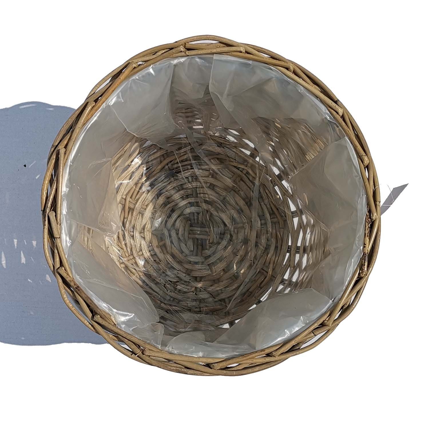 Casa Moro Flechtkorb Rattan Korb Meran rund mit Folie Weidenkorb (Blumenkor günstig online kaufen