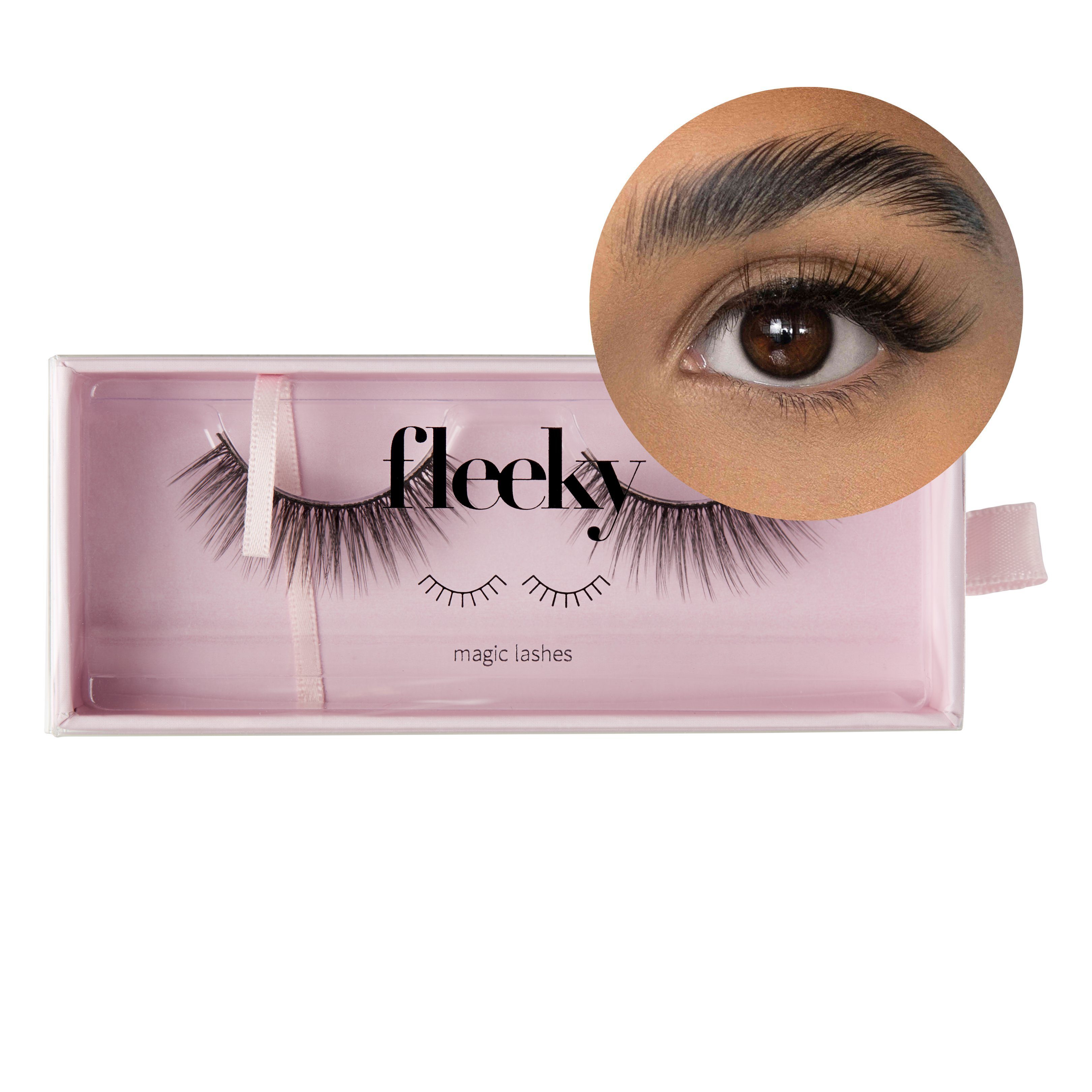 fleeky Bandwimpern fleeky Magic Lashes Buttercup - Vegane & tierversuchfreie fake Lashes für deinen perfekten Augenaufschlag on fleek, künstliche Wimpern zum Kleben aus Synthetikhaar