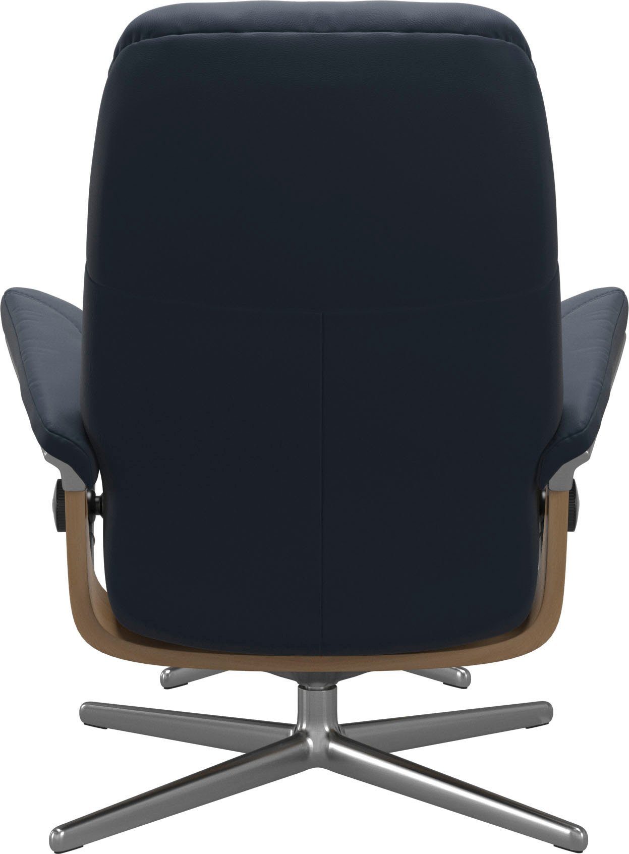 Stressless® Holzakzent Consul mit Base, Größe & Hocker, (Set, Eiche S, M Relaxsessel Cross L, Hocker), mit Relaxsessel mit