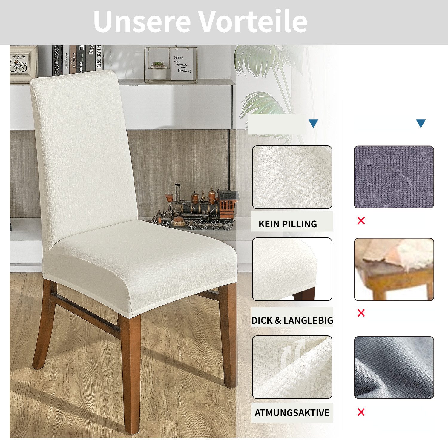 BYSURE Stuhlhusse, Stuhlbezug Hussen für Esszimmer günstig online kaufen