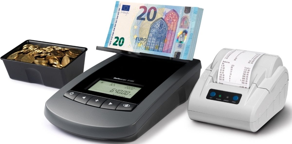 SAFESCAN Geldkassette Thermodrucker TP-230 134-0475 lichtgrau