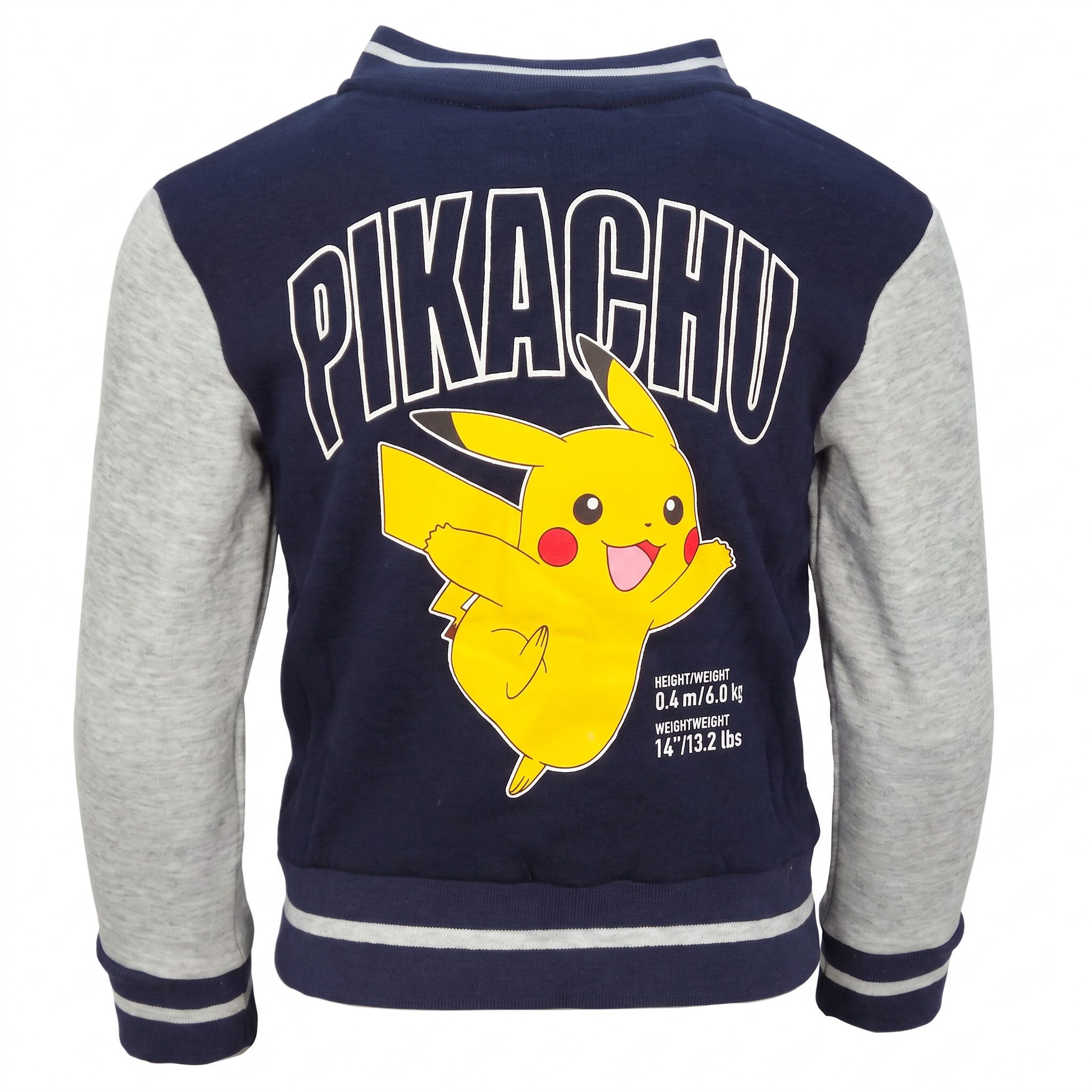 POKÉMON Collegejacke Pokémon Pikachu Kinder Baseballjacke Jungen Jacke mit Druckknöpfen Gr. 98 bis 128 – Bild 3 von 5