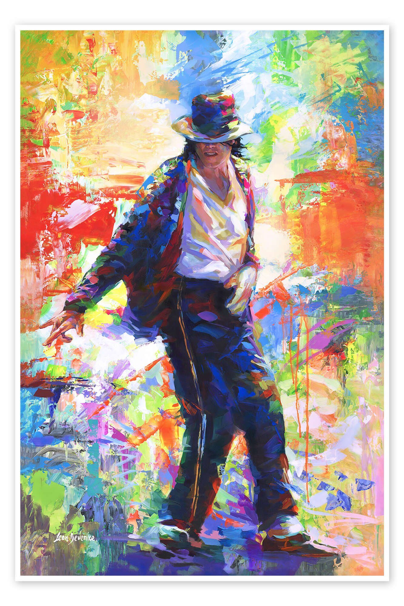 Posterlounge Wandbild Michael Jackson II, Leon Devenice, erhältlich als Poster, Leinwandbild, Wandsticker oder Acrylglasbild