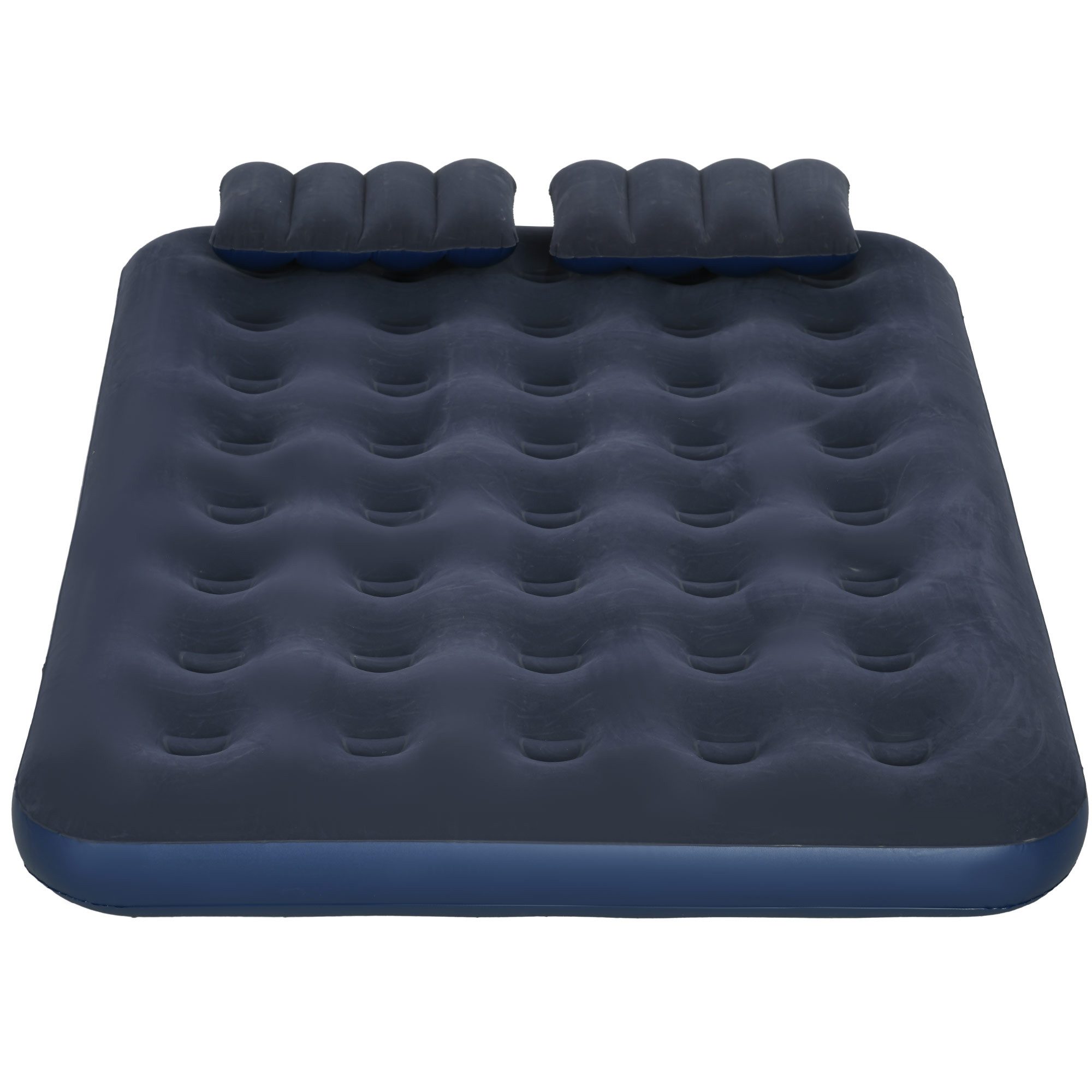 MC Star Luftmatratze, (weich & robust, 203x152x22cm, Blau, für 2 Personen, mit Handpumpe)