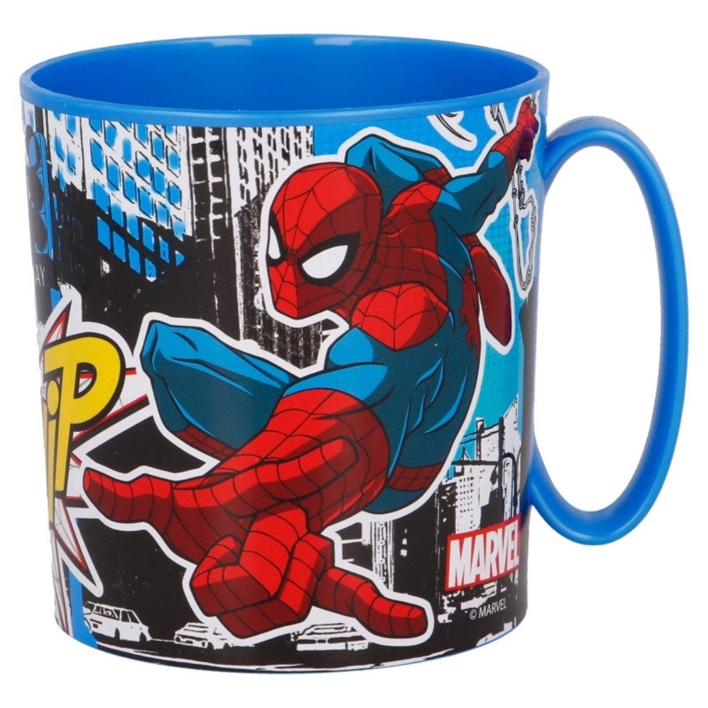 Tinisu Tasse Spiderman Plastiktasse Becher 390ml Tasse für Kinder