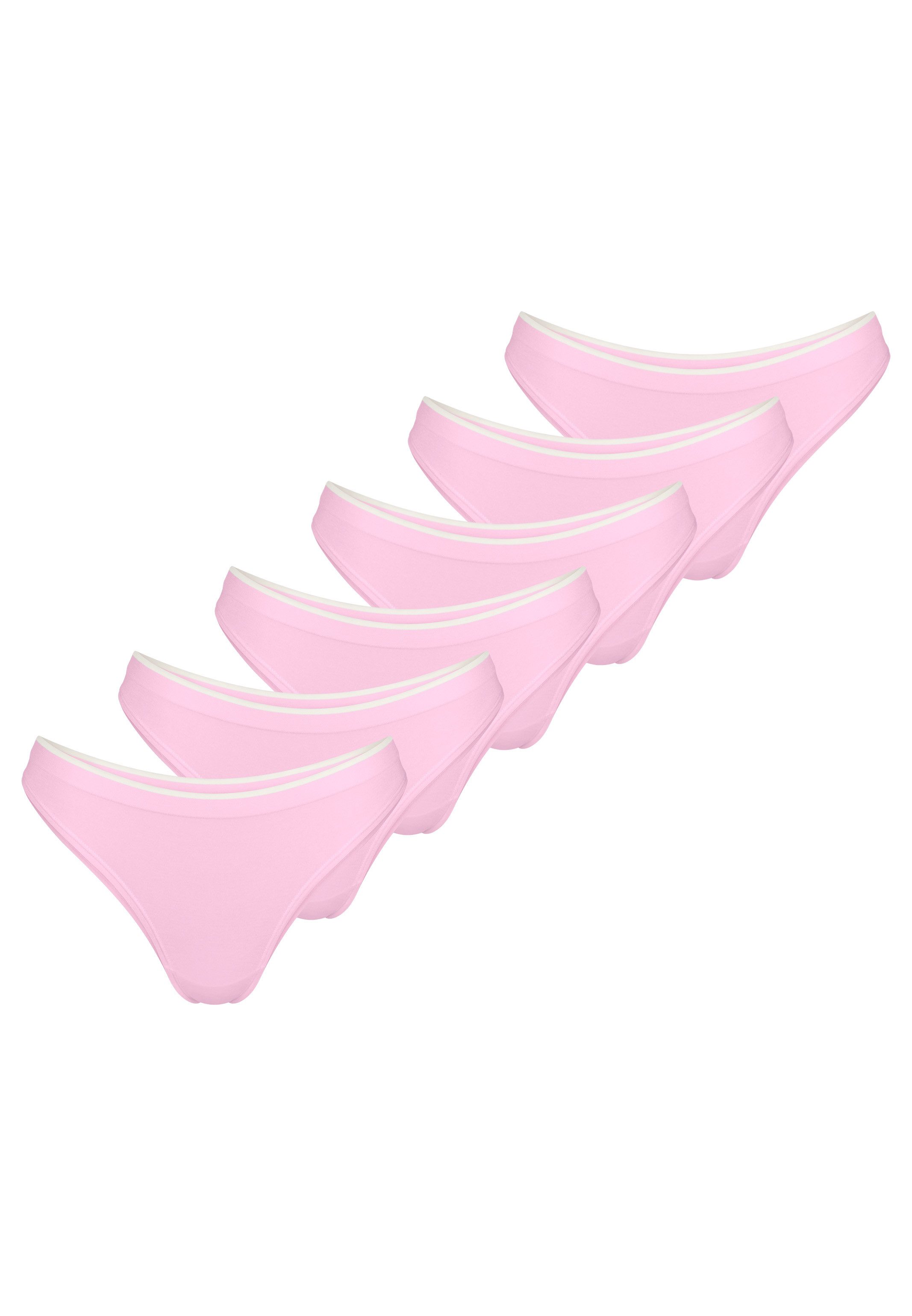 sloggi Tanga 6er Pack GO Sense (Spar-Set, 6-St) Tanga - Nahtlos - Tanga im modernen puristischen Design